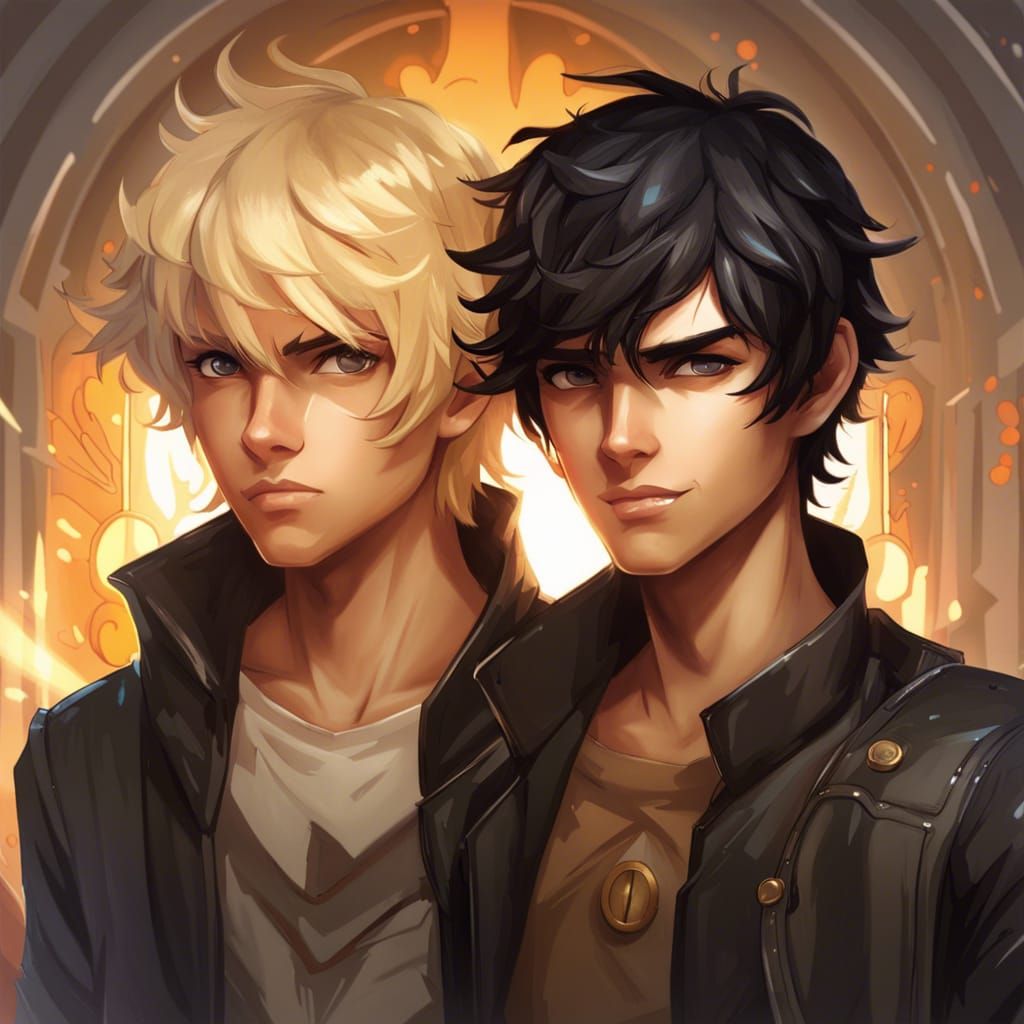 Nico di Angelo and Will Solace Portrait