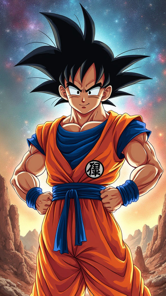 Gogeta: Fusion Warrior in Dynamic Art Style
