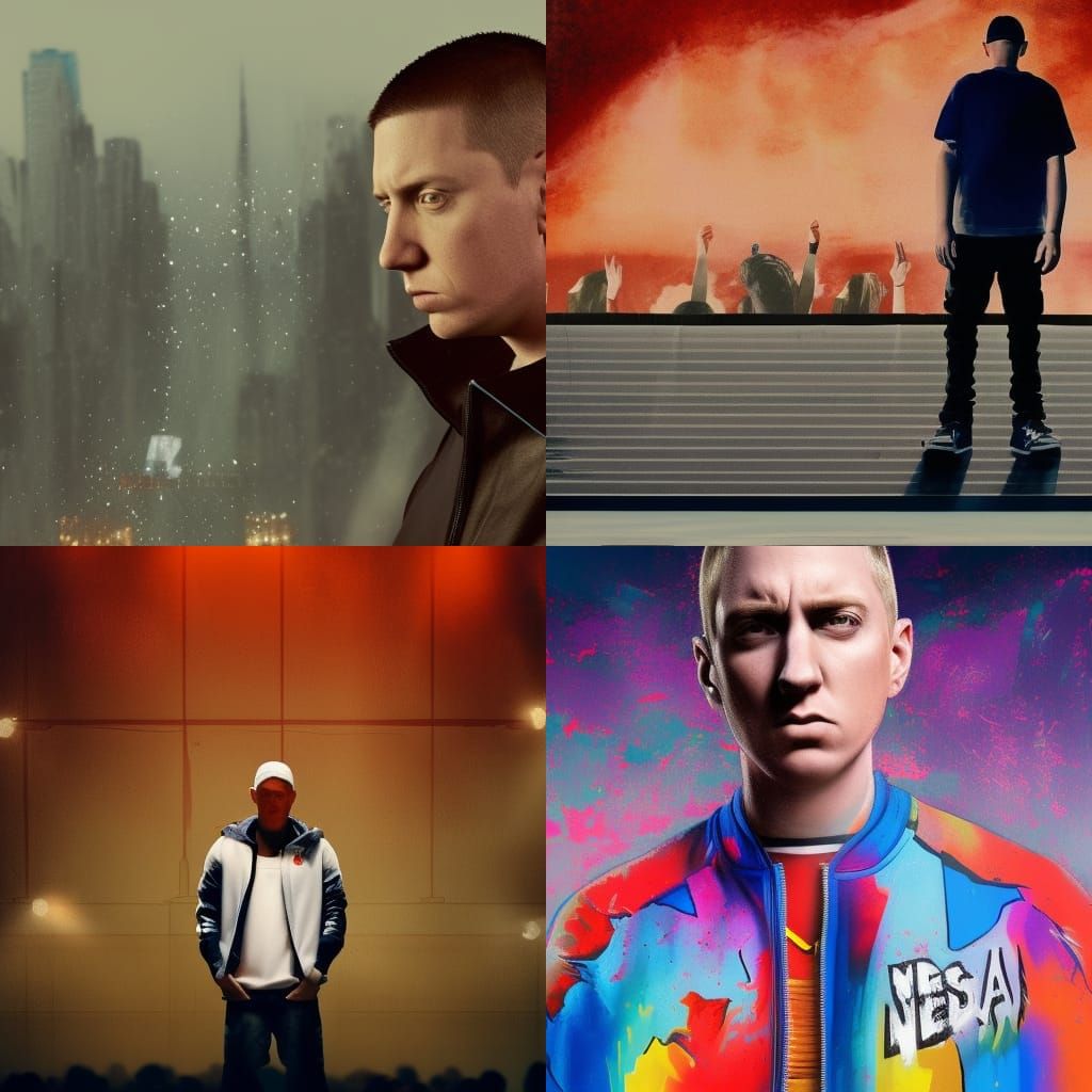 Hyperrealistic Eminem Concert Image