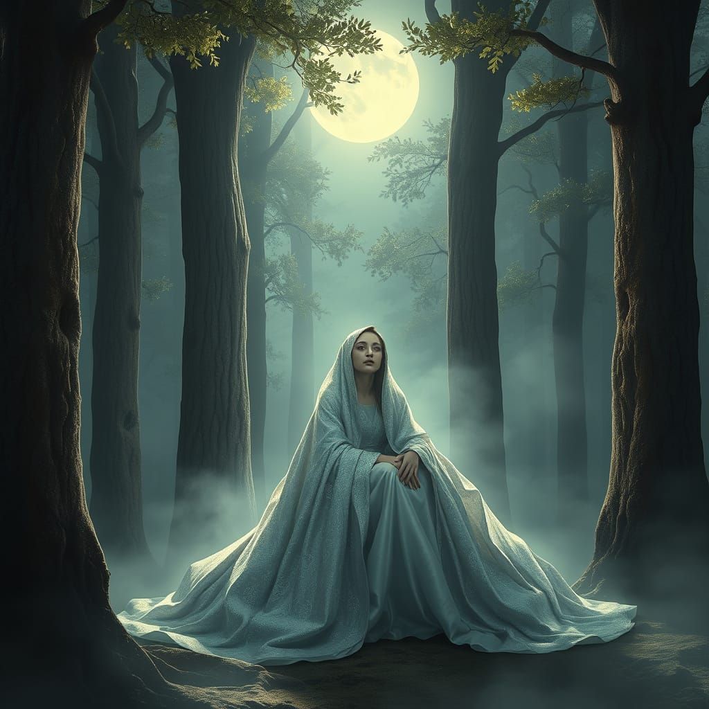 Mystical Forest Queen in Photorealistic Style