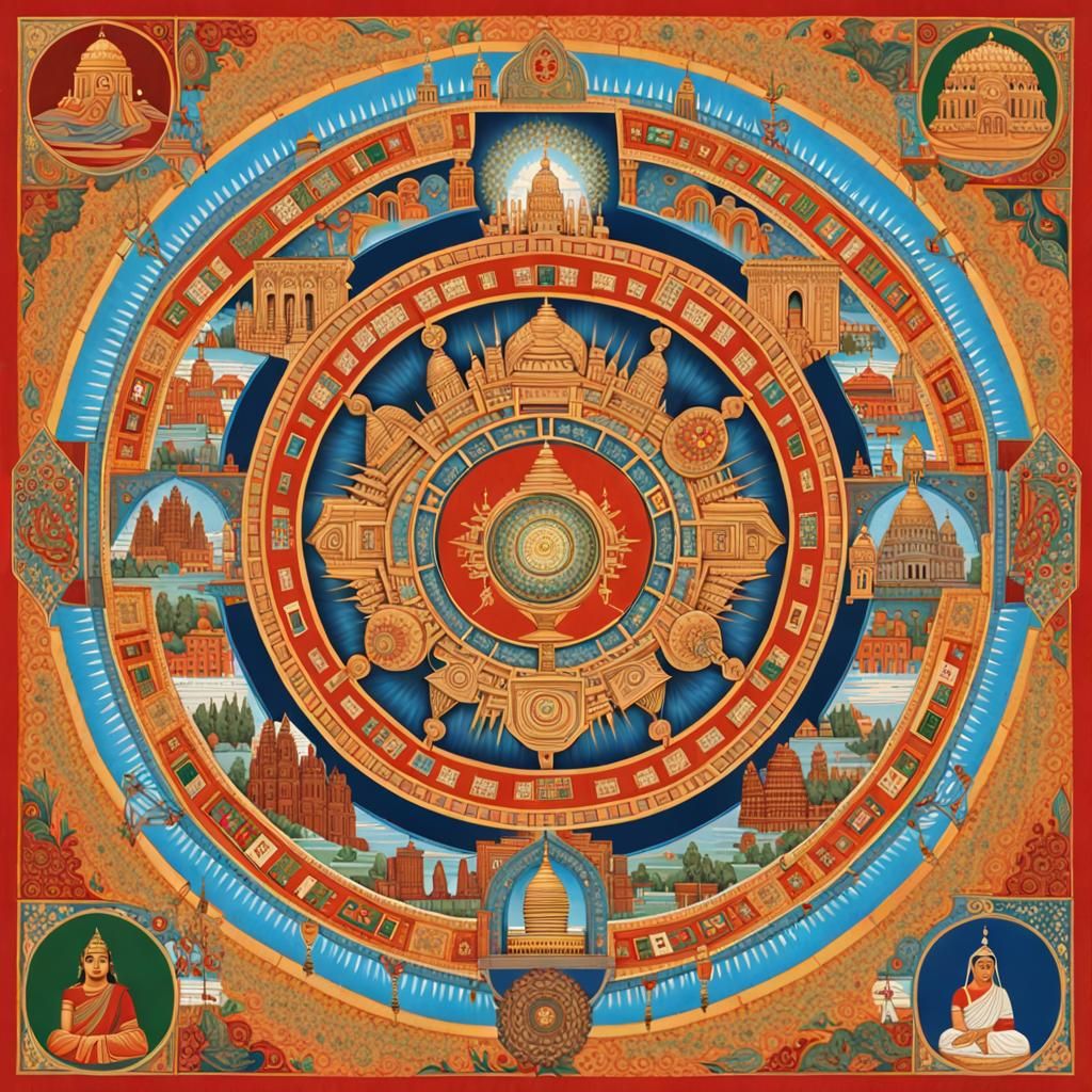 Mandala of Victory and Unity: A Futuristic Vision