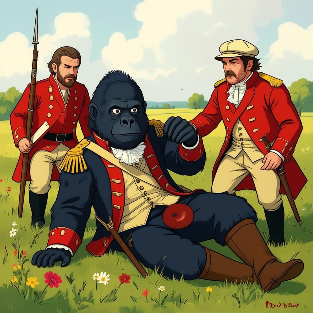 Gorilla General Captured in 18th Century Battle