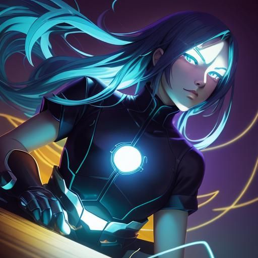 Anime Lamp Glows in the Dark: Cel-Shaded Style