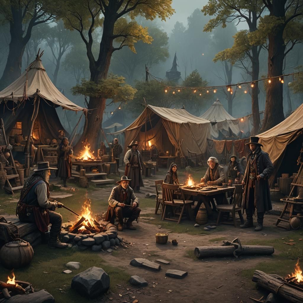 Van Helsing and Esmeralda at Gypsy Camp