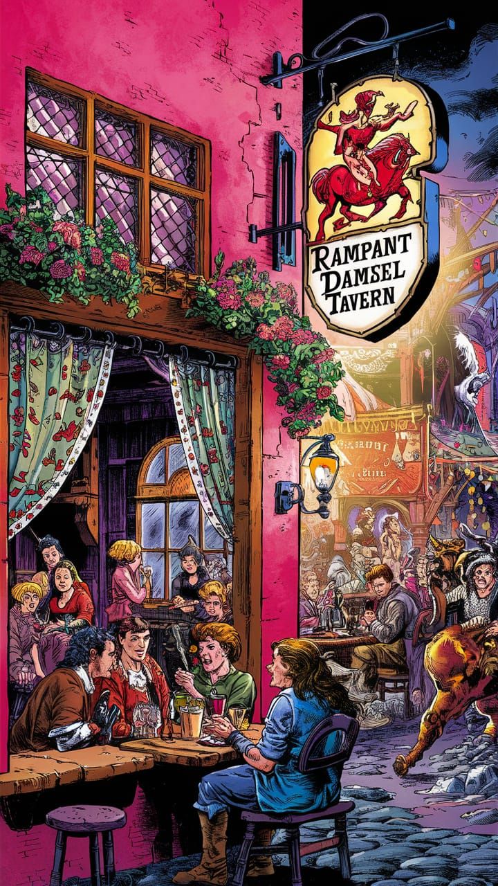 Lively Medieval Market Town with Rampant Damsel Tavern