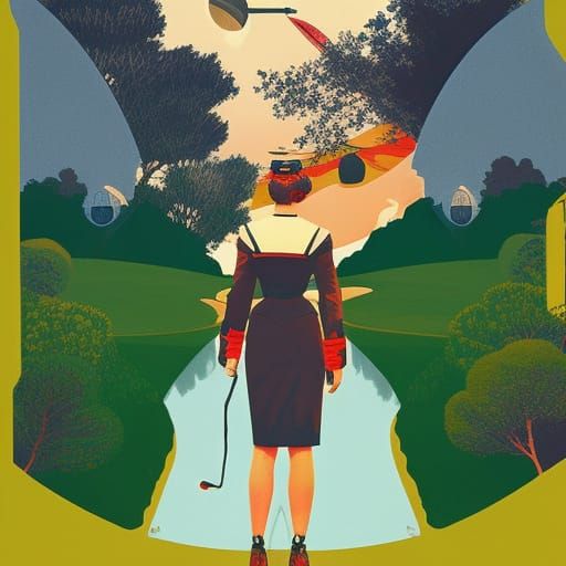 A golf player