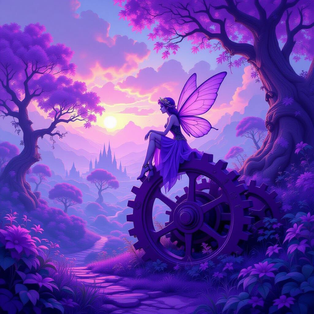 The Lavender Hour of Wings and Wheels - where magic meets machinery