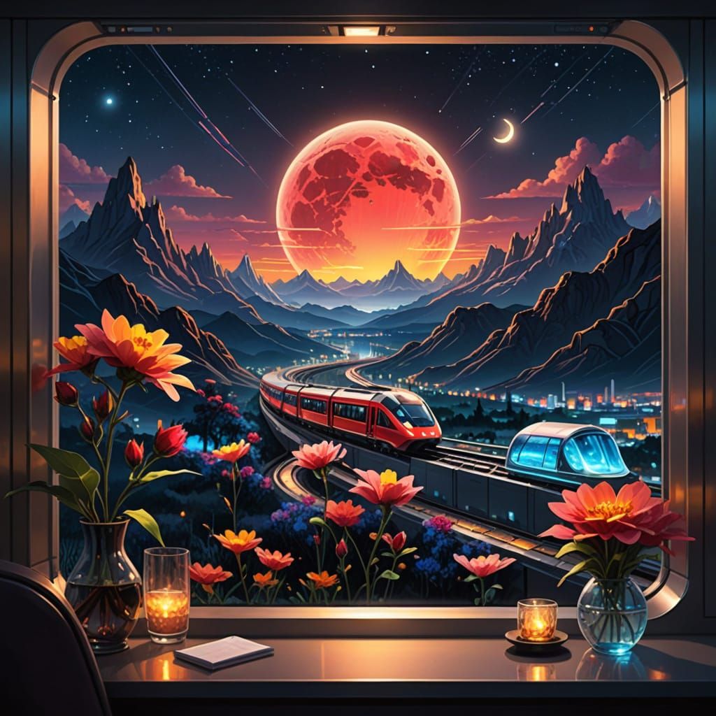 Future Cityscape at Dusk