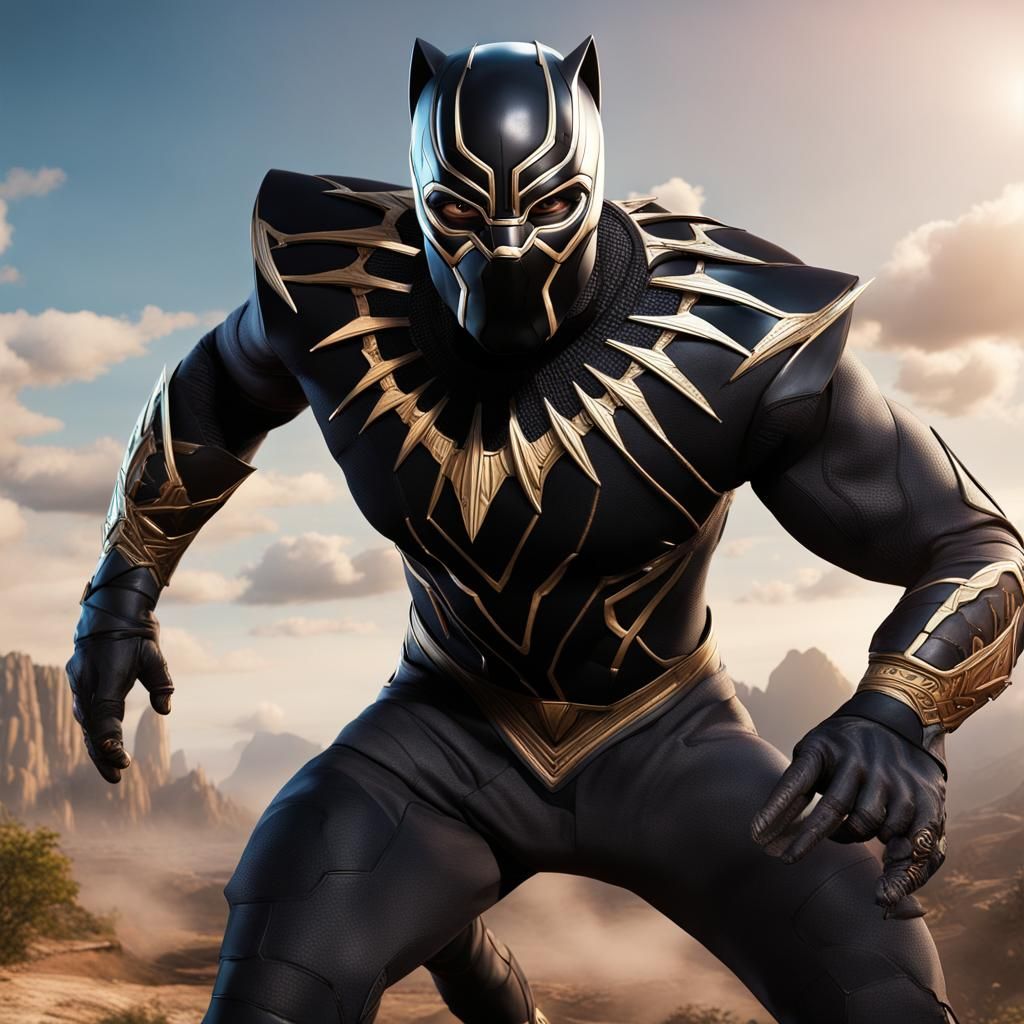 Black Panther Ninja: Detailed Matte Painting