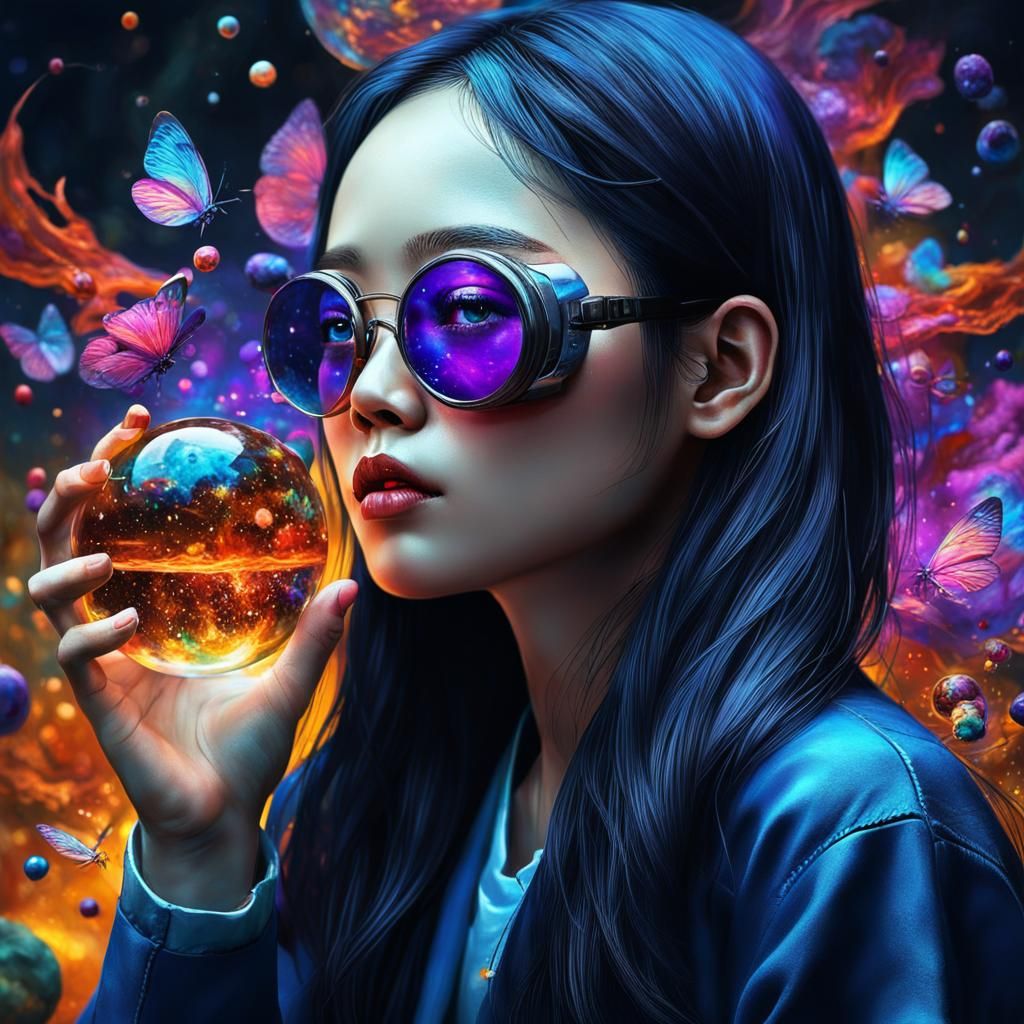 Vibrant Science Fantasy Art in Style of Nagano