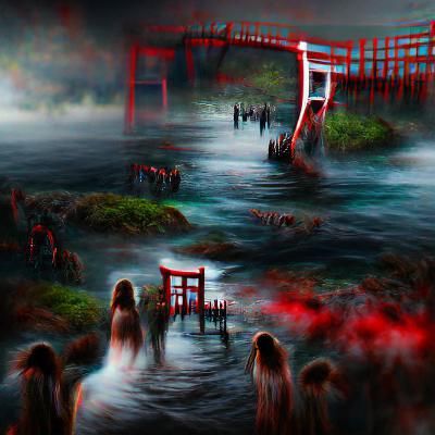 Eerie River of the Dead Landscape