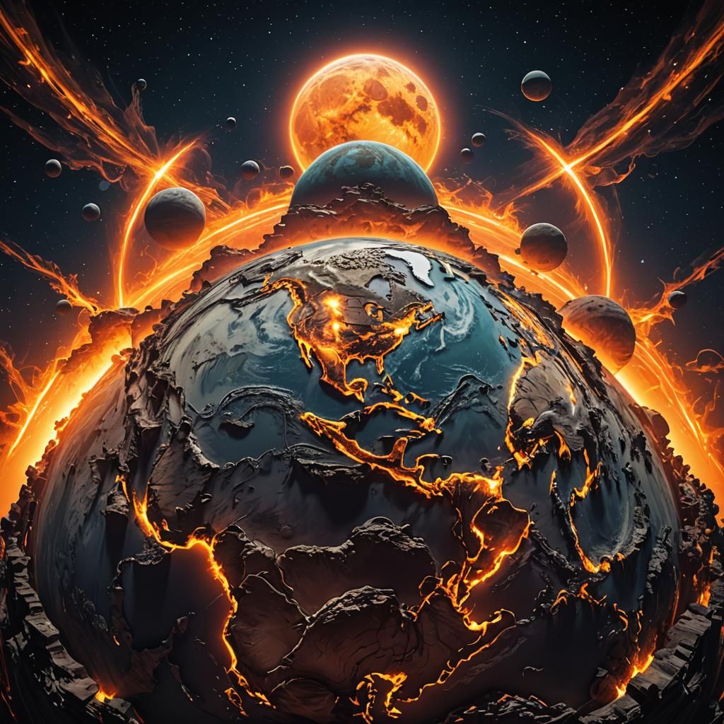5 suns over one planet background depth with 10 layers optim...