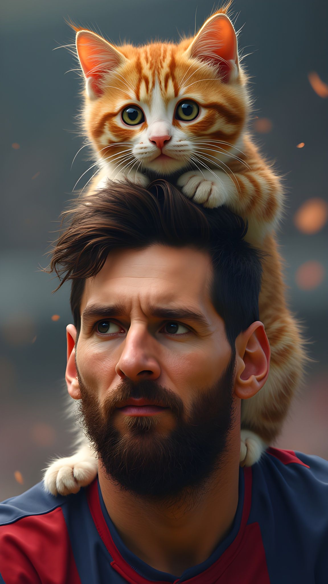 Messi's Amused Confusion: A Detailed Digital Painting