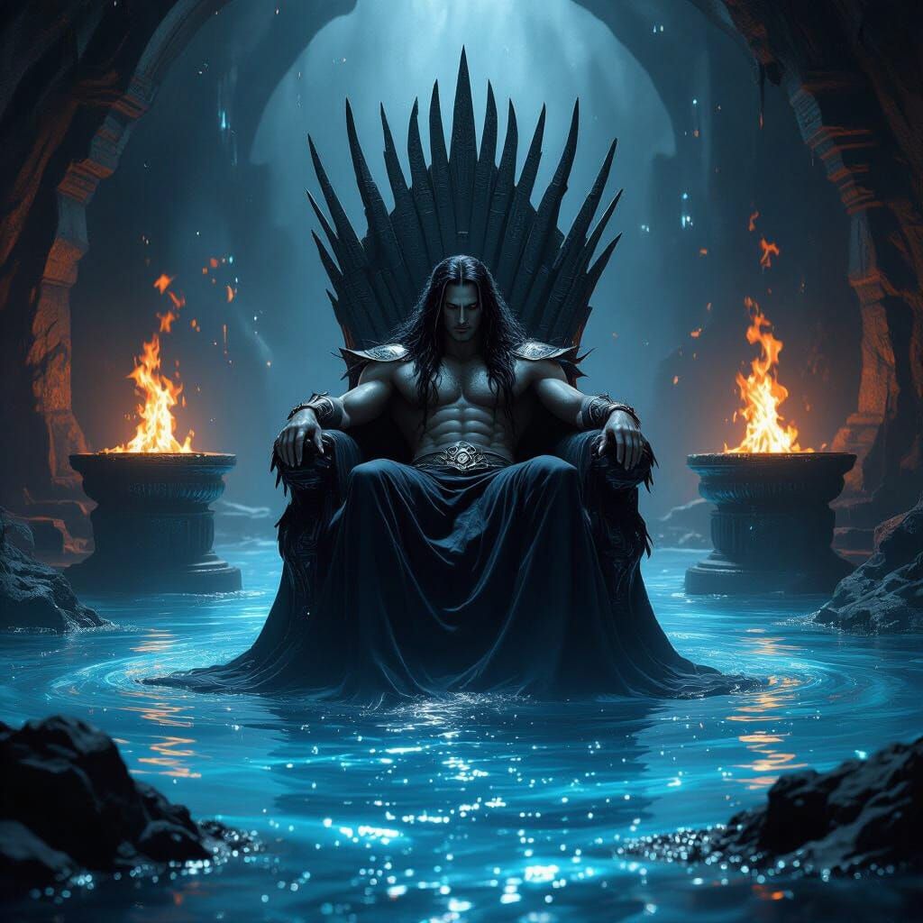 Hades on his Throne in the Underworld
