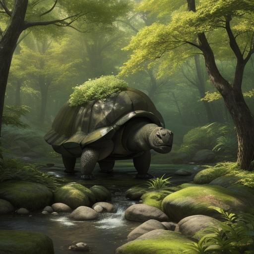 Boy and Girls in Forest: 3D Anime Art