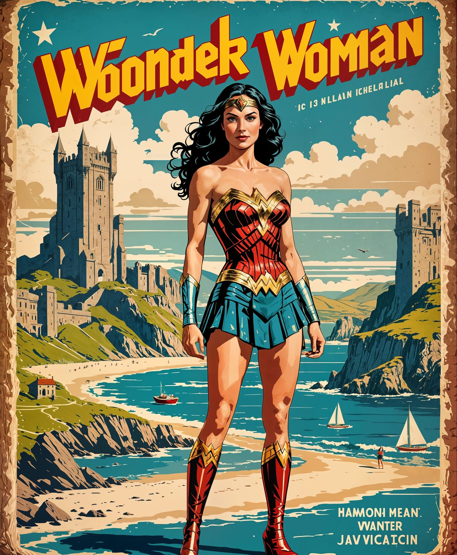 Vintage Ireland Getaway in Wonder Woman's Image