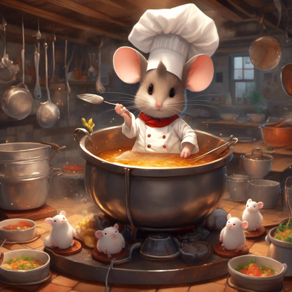 Mouse Chef Stirring Soup: Anime Key Visual