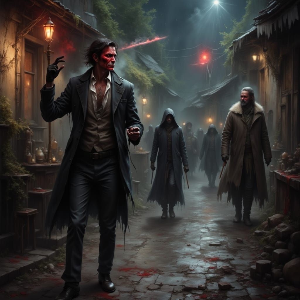 Demons Gather in Mysterious Night Street Scenes