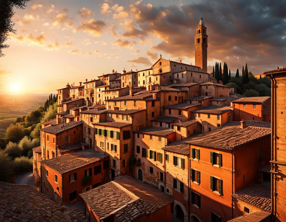 Sienna Italy at Magic Hour