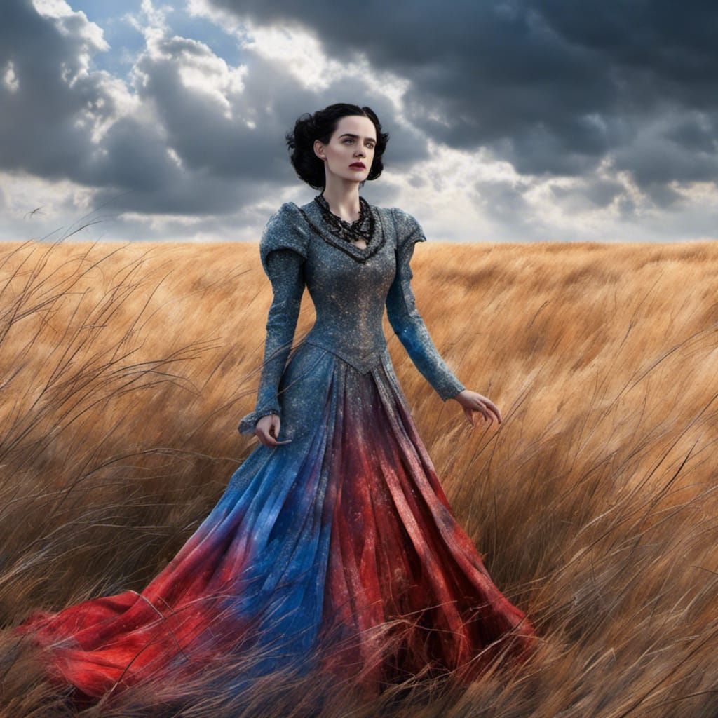Vanessa Ives in Gown at Shimmering Sunrise