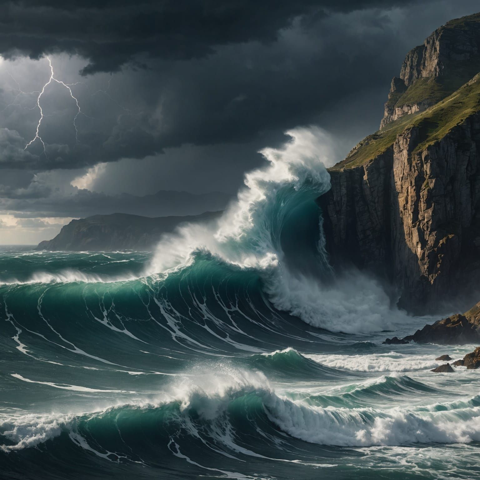 Poseidon Creates Giant Waves in Ferocious Storm