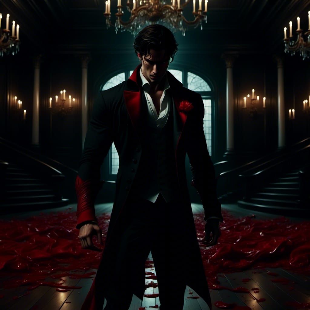 Worried Hades in Bloody Nightclub: Hyperrealistic 8K