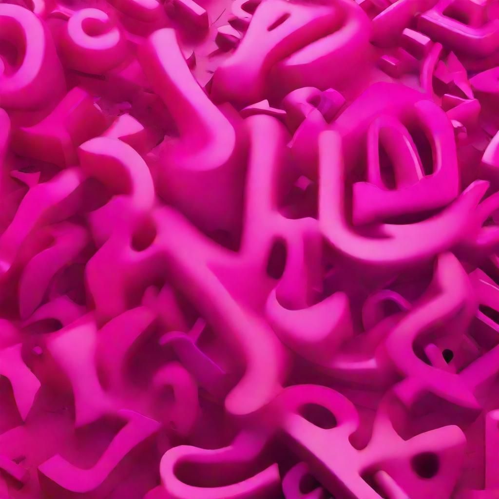 Abstract Expressionism: Letters and Symbols in Rosy Hues