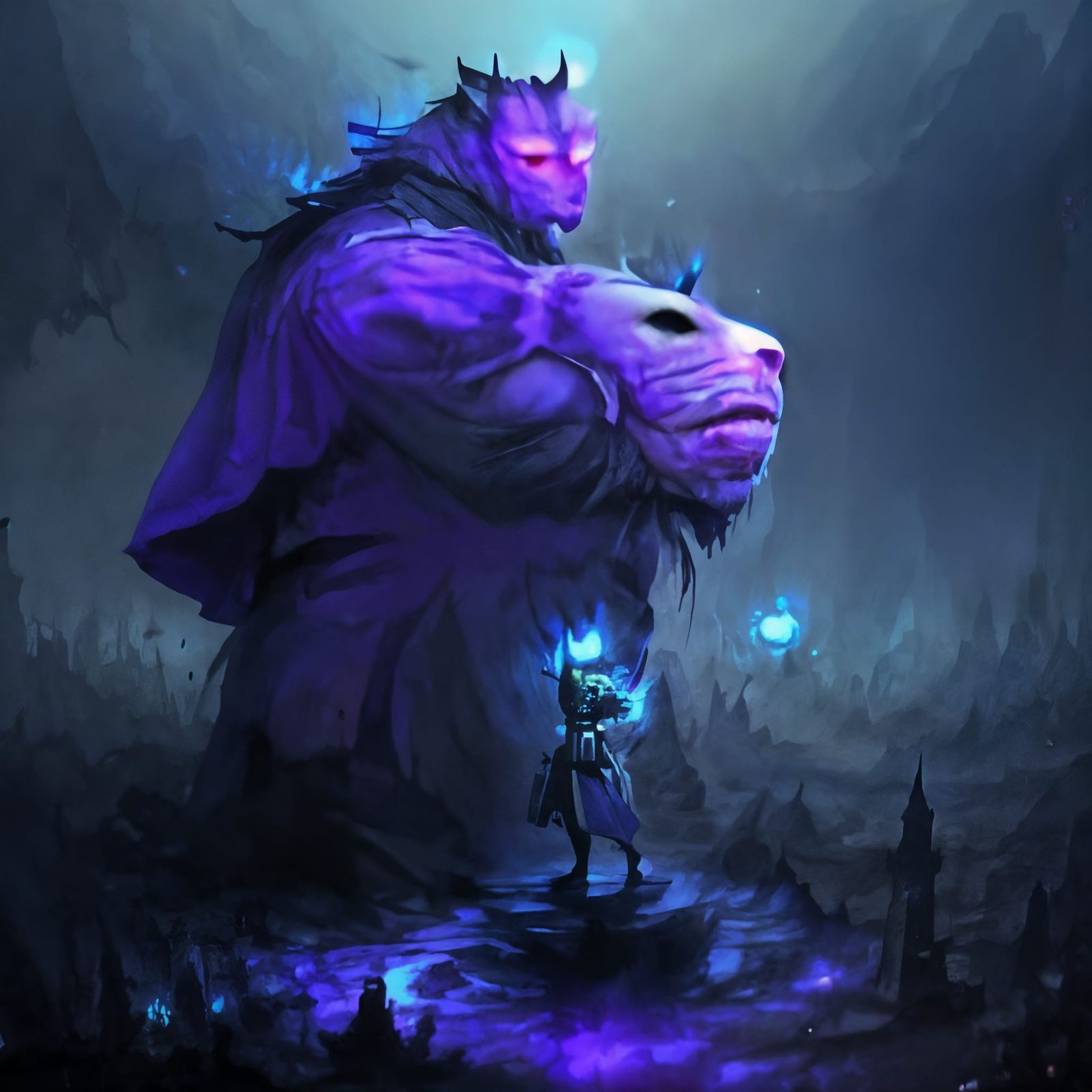 Surreal Dark Landscape Lost in Time