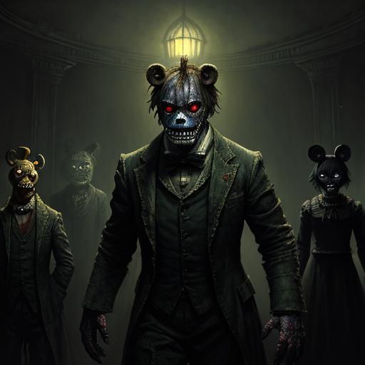 FNAF Animatronics in Horror Style
