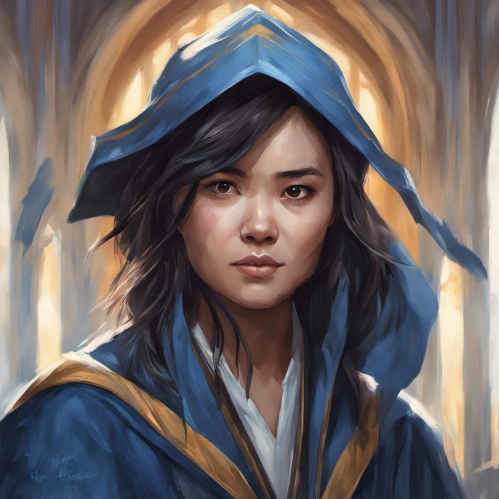 Katie Leung as Ravenclaw Student: Hyperdetailed Portrait