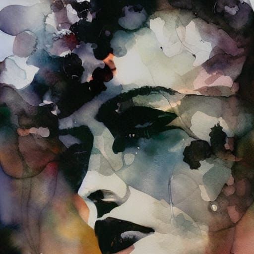 Watercolor Portrait of a Woman, in Stable Diffusion 1.5