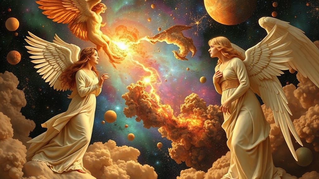 Biblically Accurate Angels in Ornate Fine Art Style