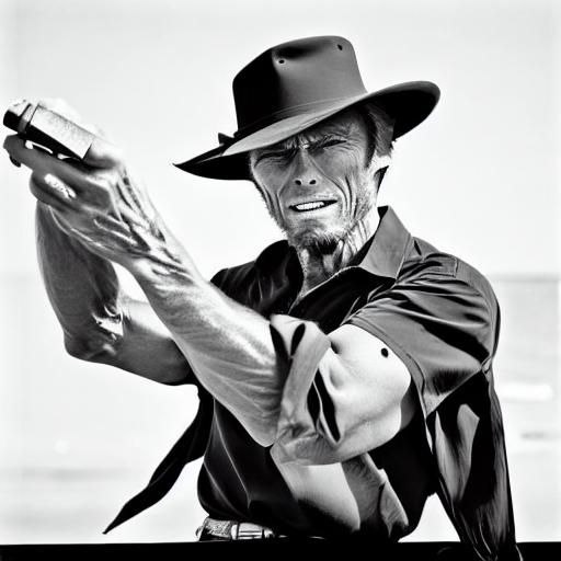 Clint Eastwood: Palm trees sway gently in the breeze, castin...
