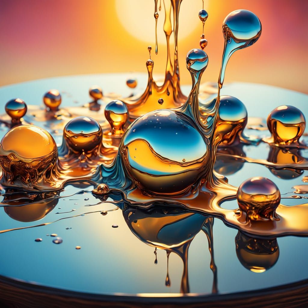 Surreal Melting Objects in Macro Photography Style