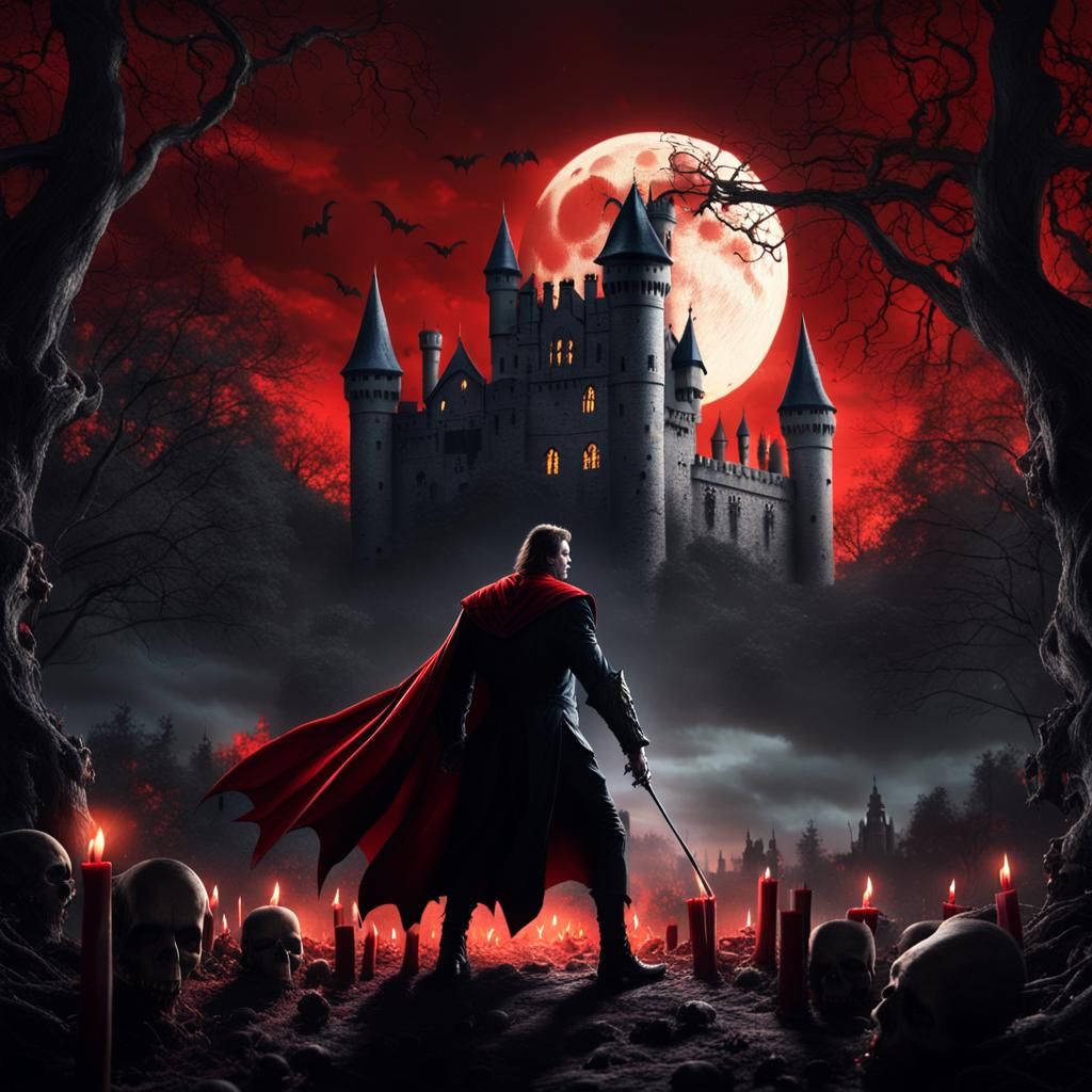 Vampire Lord vs Werewolf: Gothic Forest Battle