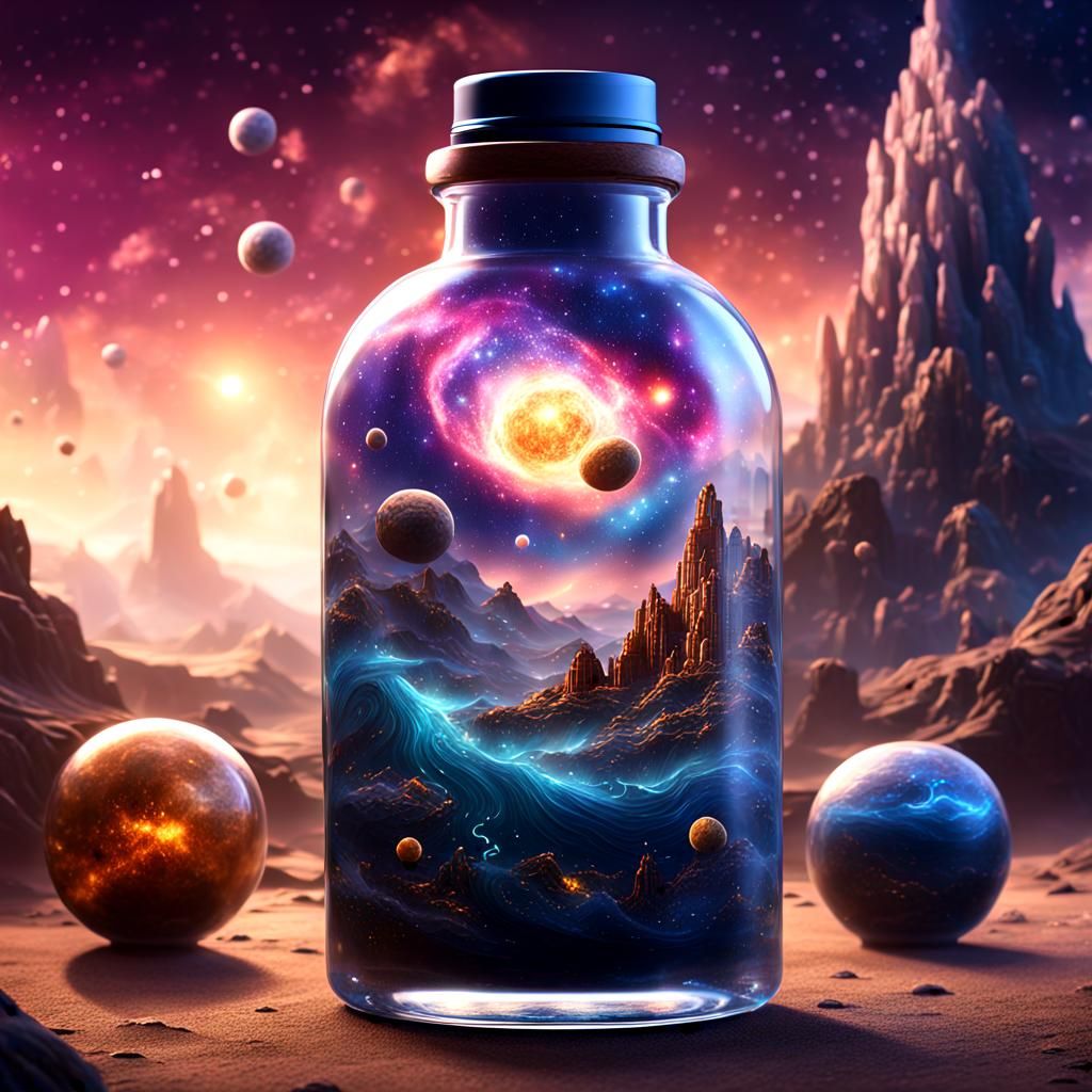 Universe in a Bottle: Detailed Matte Painting