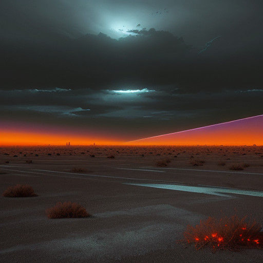 Low-Poly Abandoned Military Base at Dusk