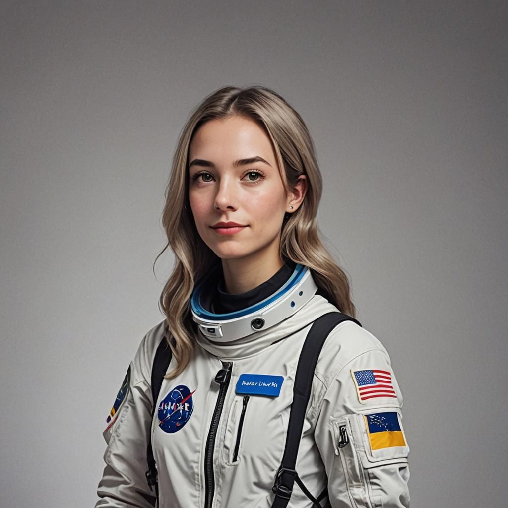 Fun Tech Woman in Detailed Matte Painting