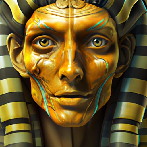 Egyptian Mummy Portrait in Hyperdetailed Art Style