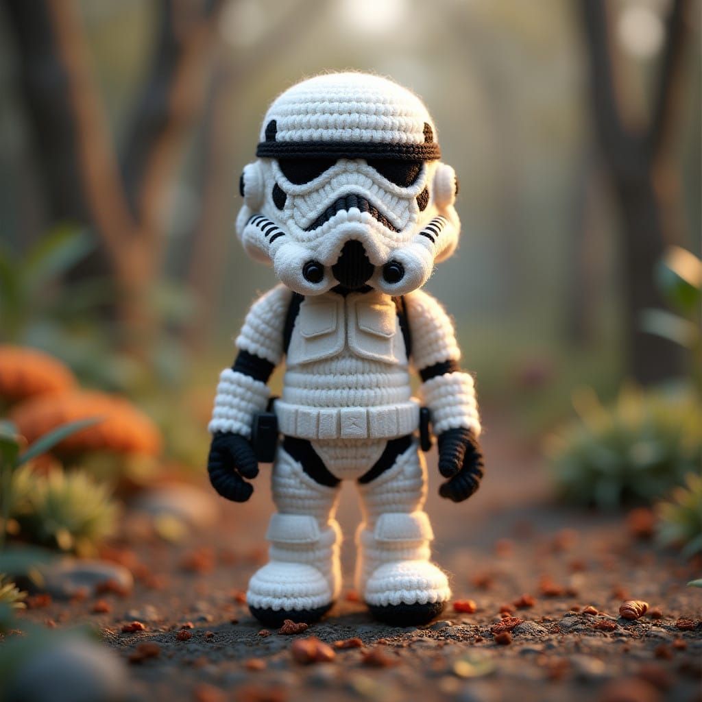 Adorable Whimsical Stormtrooper in Fantasy Realm
