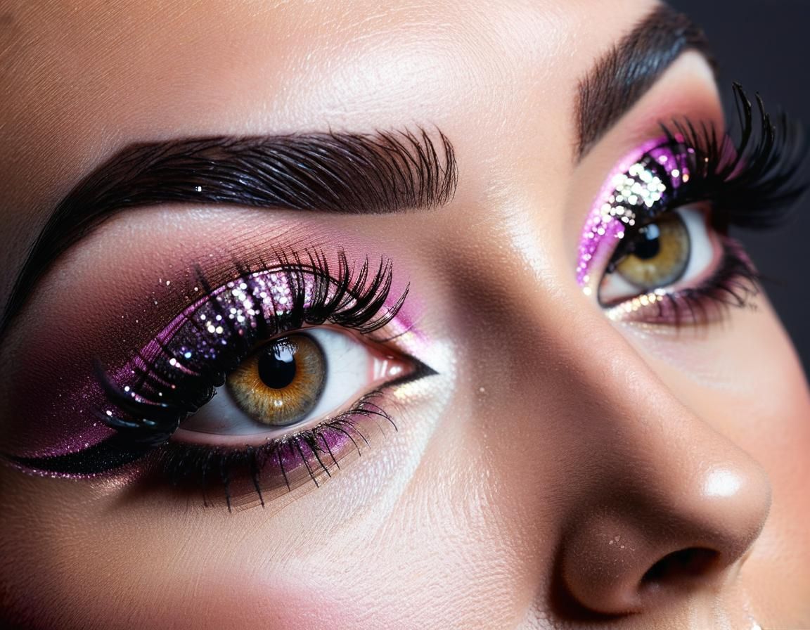 Smoky Brown Eyes: A Hyperrealistic Close-Up Photograph