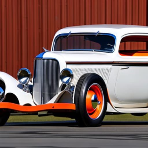 1934 Deuce Coupe Hotrod on Racetrack in 8k