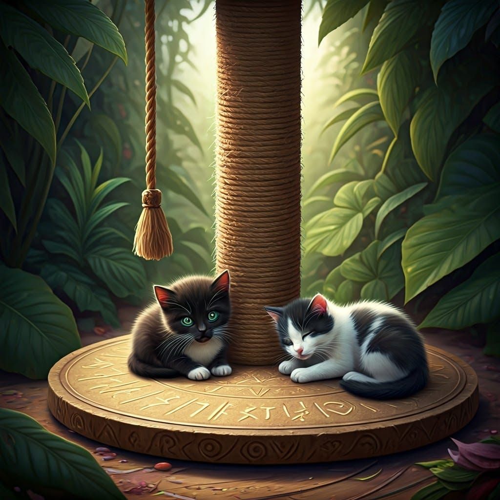 Whimsical Kittens in Enchanted Realm