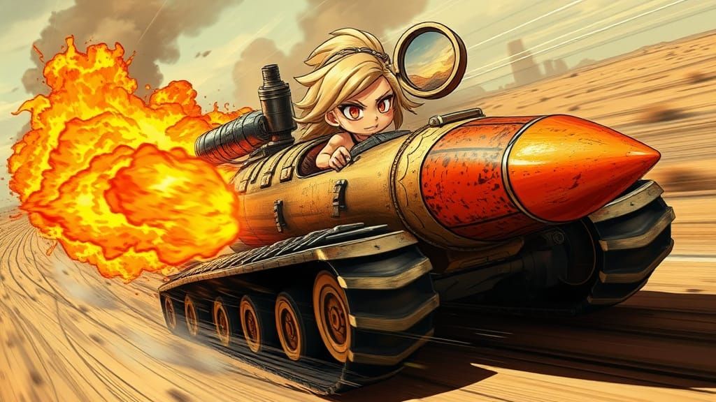 Mad Max Style Chibi Races Through Wasteland