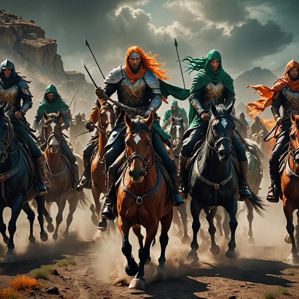 Four Horsemen Ride: Dark Fantasy Concept Art