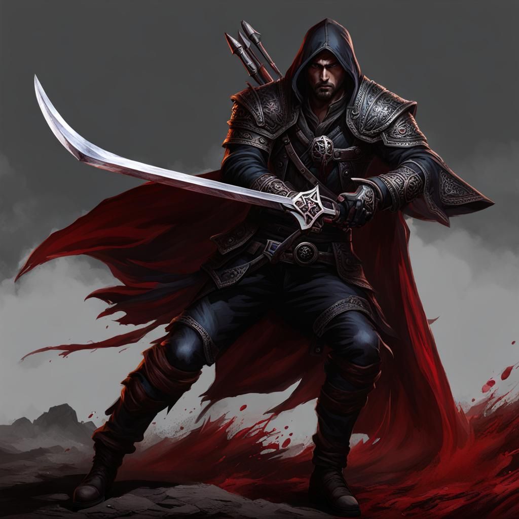 Dhampir Bloodhunter Fantasy Character Concept