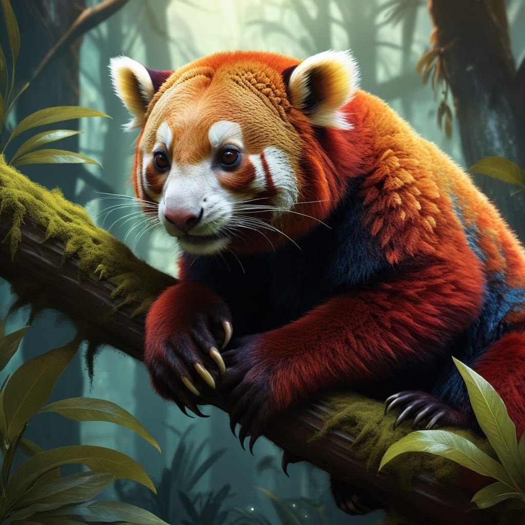 Alien Creature in Vibrant Xeno-Ecosystem, Hyperrealistic Con...