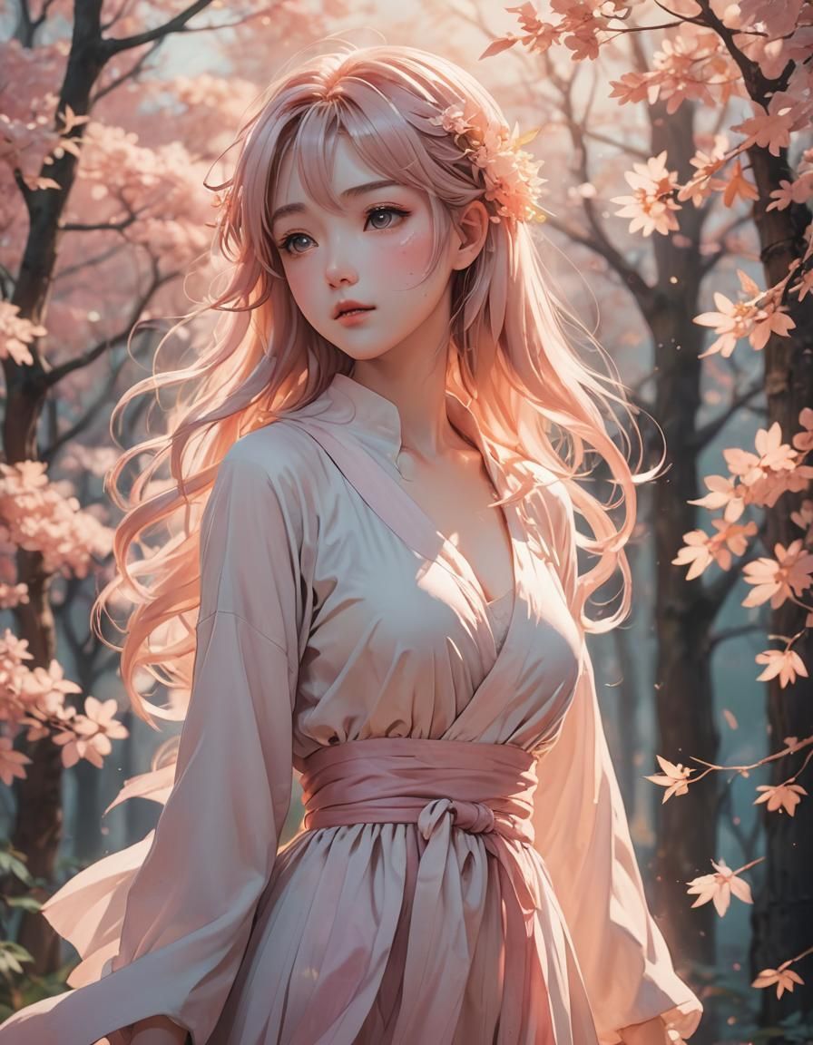 Enchanting Anime-Inspired Goddess Radiates Warmth and Passio...