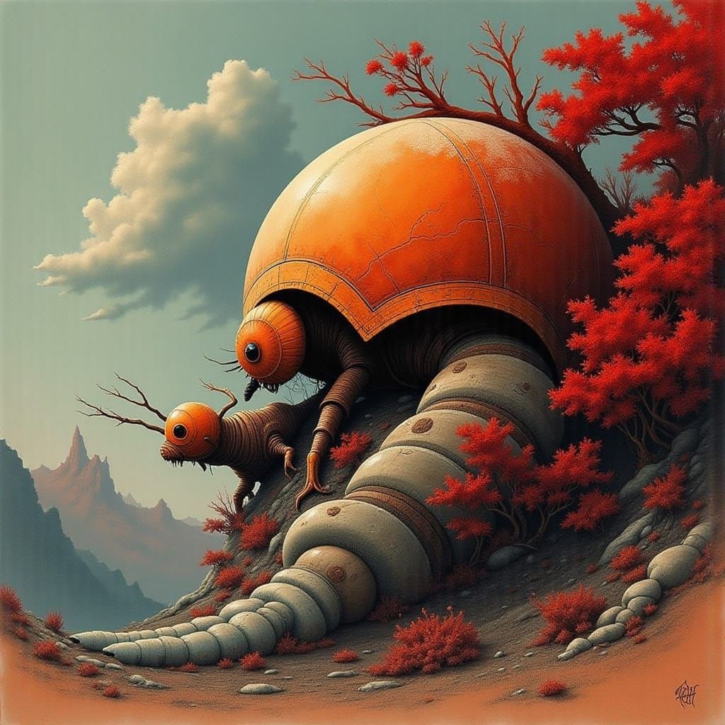 Surreal Scene with Mystical Elements