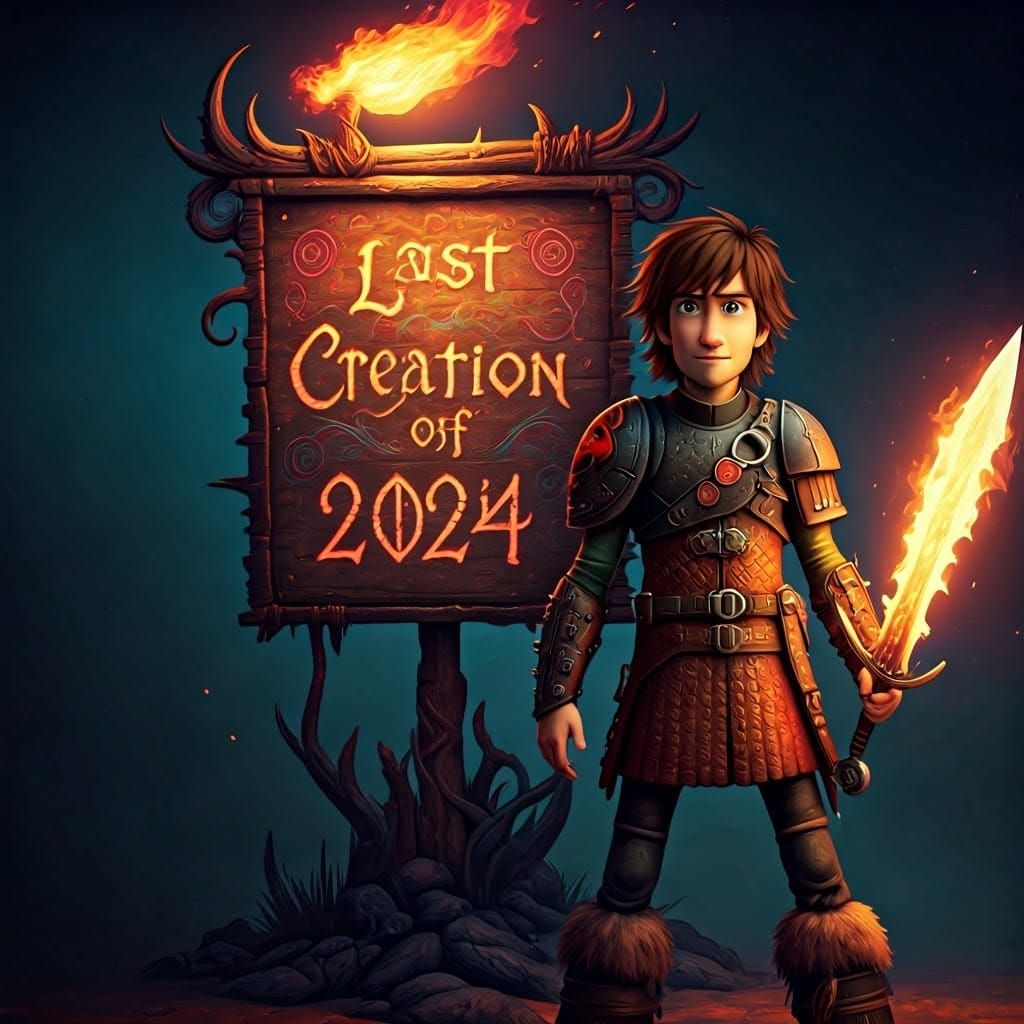 Heroic Hiccup Haddock Holds Last Creation of 2024 Sign in Cy...